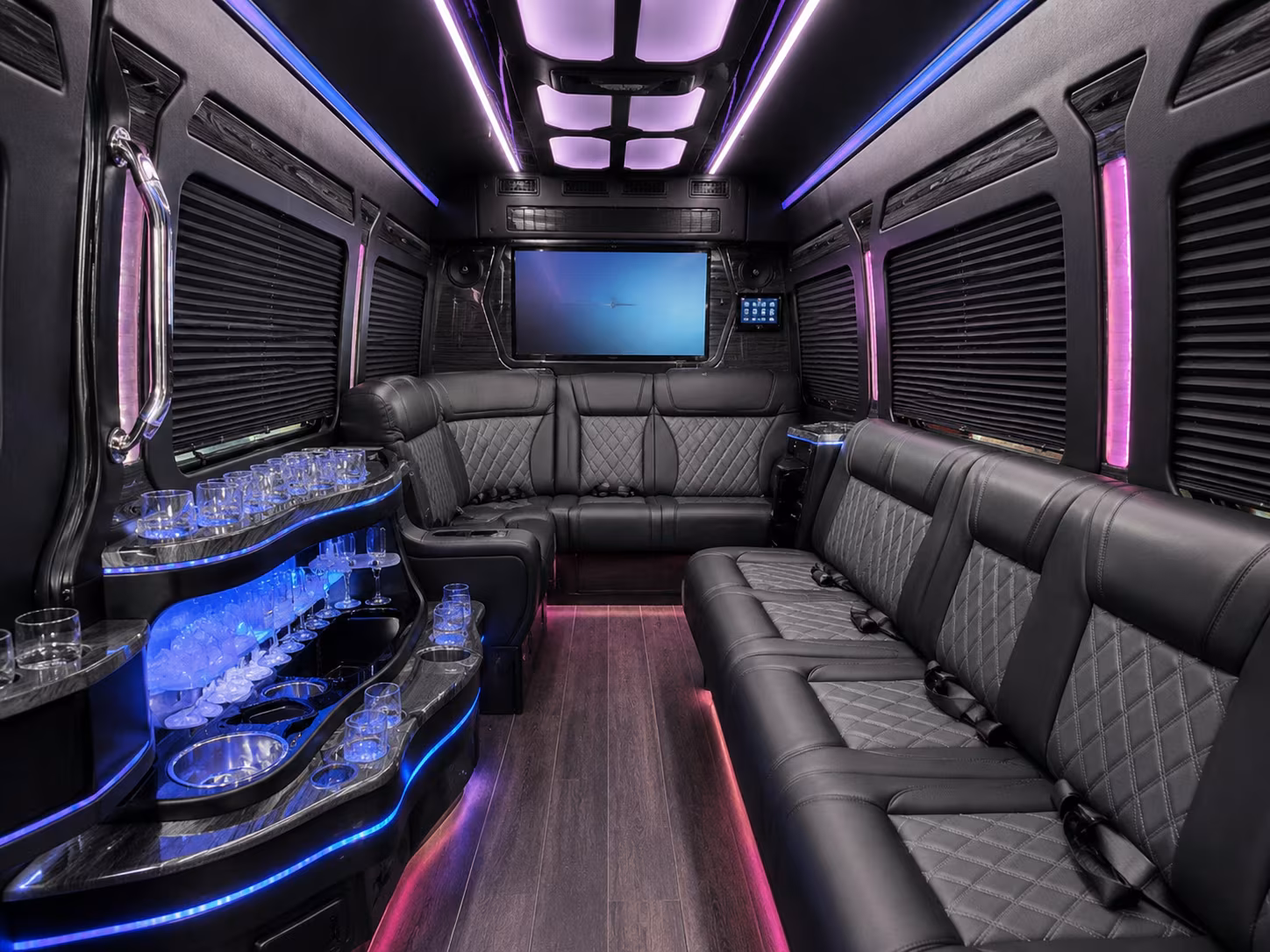 tampa sprinter limousine interior